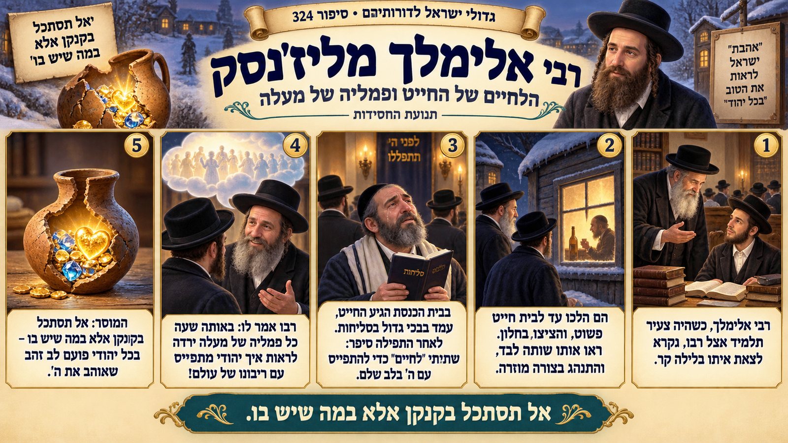 תמונת סיכום — תנועת החסידות: רבי אלימלך מליז'נסק